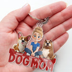 Custom Name Dog Mom Gifts - Personalized Acrylic Keychain