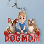 Custom Name Dog Mom Gifts - Personalized Acrylic Keychain