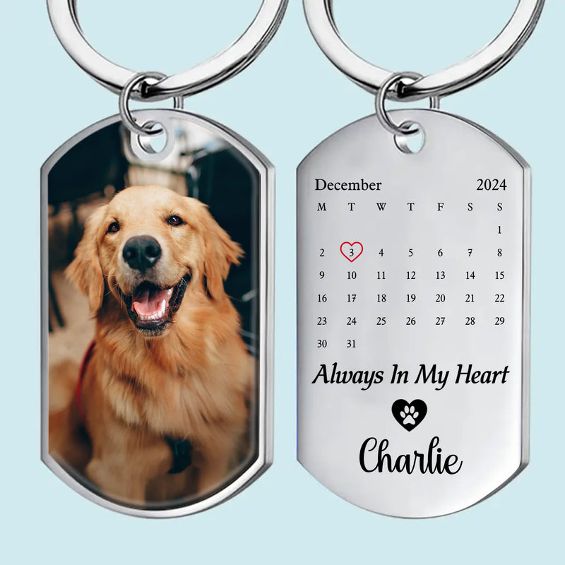 Custom Pet Photo Memorial Gifts for Dog Lovers - Personalized Keychain