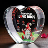 Little Bugs, Big Love - Family Personalized Custom 3D Crystal Heart Shaped - Mother's Day, Gift For Mom, Grandma