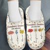 Walk In Love, Walk In Comfort - Family Personalized Custom Fluffy Slippers - Mother's Day, Gift For Mom, Grandma