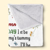 Custom Photo I Can't Wait To Meet You - Family Personalized Custom Blanket - Mother's Day, Baby Shower Gift, Gift For First Mom