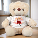 Custom Name Baby Rainbow Gifts - Personalized Teddy Bear Plush