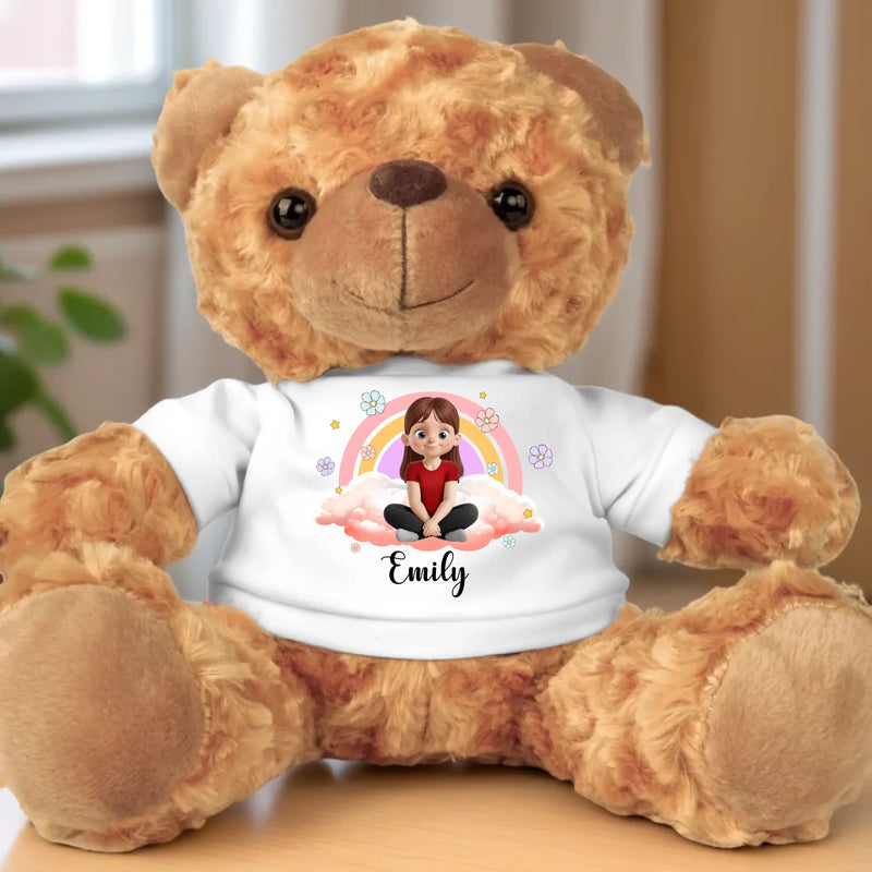 Custom Name Baby Rainbow Gifts - Personalized Teddy Bear Plush