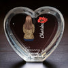 Grandma's Garden Grows Here - Family Personalized Custom 3D Crystal Heart Shaped - Mother's Day, Gift For Mom, Grandma