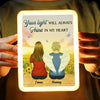 Your Light Will Always Shine In My Heart - Memorial Personalized Custom LED Mirror Frame Lamp - Sympathy Gift For Family Members