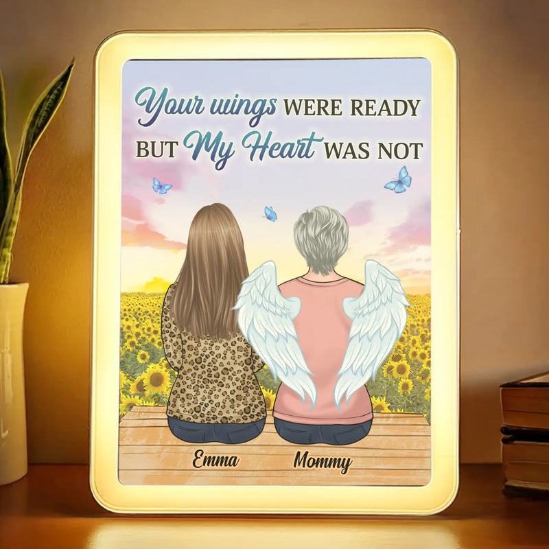 Your Light Will Always Shine In My Heart - Memorial Personalized Custom LED Mirror Frame Lamp - Sympathy Gift For Family Members