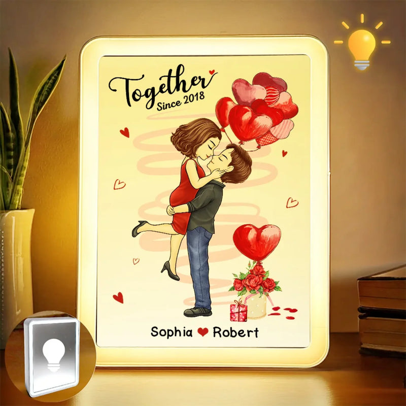 You’re My Favorite Place To Be - Couple Personalized Custom LED Mirror Frame Lamp - Gift For Husband Wife, Anniversary