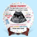 Custom Ultrasound Photo Mother's Day Gifts for Moms - Personalized Ceramic Plate