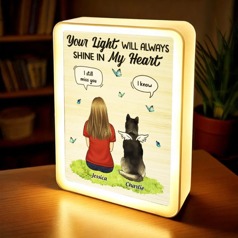 Custom Name Pet Memorial Gifts - Personalized Mirror LED Light