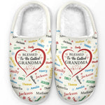 Custom Name Blessed Grandma Gifts - Personalized Fluffy Slipper
