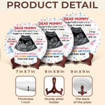 Custom Ultrasound Photo Mother's Day Gifts for Moms - Personalized Ceramic Plate