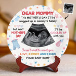 Custom Ultrasound Photo Mother's Day Gifts for Moms - Personalized Ceramic Plate