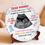Custom Ultrasound Photo Mother's Day Gifts for Moms - Personalized Ceramic Plate