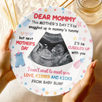Custom Ultrasound Photo Mother's Day Gifts for Moms - Personalized Ceramic Plate