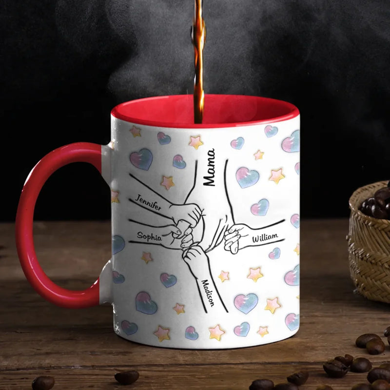 Family Bonds That Last Forever - Family Personalized Custom 3D Inflated Effect Printed Accent Mug - Mother's Day Gift For Mom, Grandma