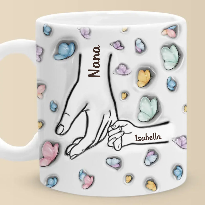 Custom Name Grandma Butterfly Gifts - Personalized Mug