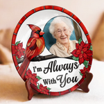 Custom Photo Cardinal Memorial Keepsake - Personalized Ceramic Plate
