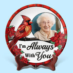 Custom Photo Cardinal Memorial Keepsake - Personalized Ceramic Plate