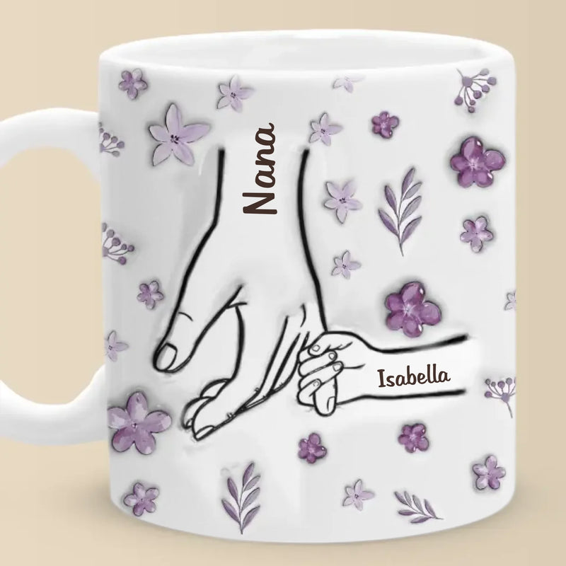 Custom Name Family Hands Gifts for Mom - Personalized Mugs