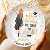 Cheers To New Beginnings - Family Personalized Custom Ceramic Plate - Graduation Gift For Family Members, Siblings, Brothers, Sisters