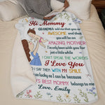 Custom Name World's Best Mommy Gifts for Mom - Personalized Blanket