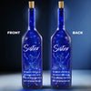 Through Every Moment, A Sister’s Love Shines Bright - Bestie Personalized Custom Blue Bottle Lamp - Gift For Best Friends, BFF, Sisters