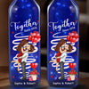 Hand In Hand, Heart To Heart, Forever Ours - Couple Personalized Custom Blue Bottle Lamp - Gift For Husband Wife, Anniversary