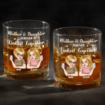 Custom Name Mother Daughter Gifts - Personalized Whiskey Glass