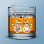 Custom Name Mother Daughter Gifts - Personalized Whiskey Glass