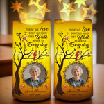 Custom Photo Memorial Cardinal Decor - Personalized Projector LED Candle