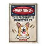 Custom Name Funny Dog Warning Gifts for Dog Lovers - Personalized Metal Sign