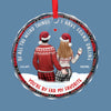 My Life Is Merry And Bright Because Of You - Couple Personalized Custom Circle Glass Ornament - Christmas Gift For Husband Wife, Anniversary