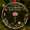 Sisters Are Different Flowers From The Same Garden - Bestie Personalized Custom Circle Glass Ornament - Christmas Gift For Best Friends, BFF, Sisters