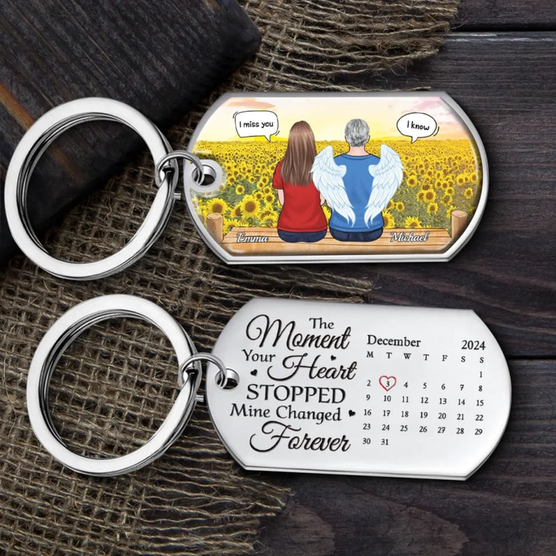 Custom Name Memorial Angel Keepsake - Personalized Keychain