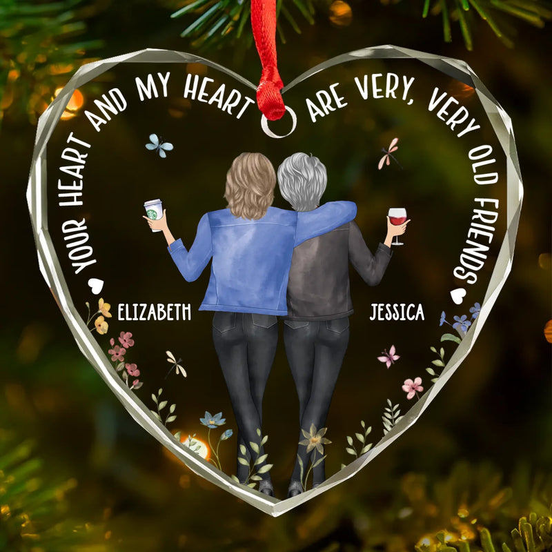 Custom Name Best Friend Gifts - Personalized Glass Ornament