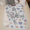 Forever Connected, Hand in Hand - Family Personalized Custom 3D Inflated Effect Printed Blanket - Mother's Day, Gift For Mom, Grandma