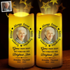 Custom Photo Forever A Light In Your Heart - Memorial Personalized Custom LED Projection Flameless Candle - Sympathy Gift For Family Members