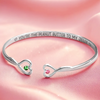 Friendship Lasts Forever - Bestie Personalized Custom Engraved Infinity Heart Bangle With Birthstones - Gift For Best Friends, BFF, Sisters