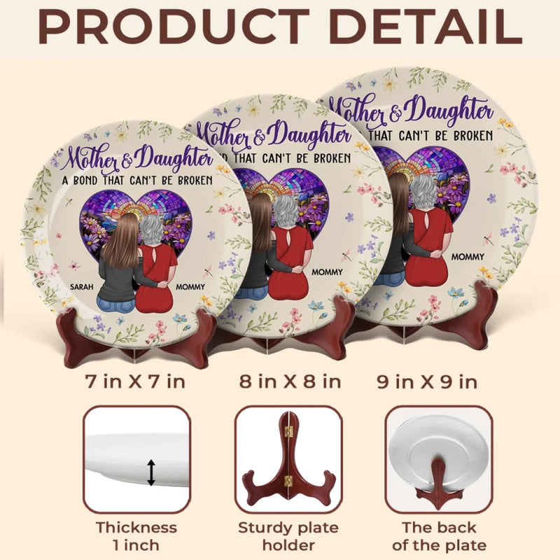 Custom Name Mother Daughter Gifts - Personalized Ceramic Plate