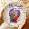 A Mother’s Love Knows No End - Family Personalized Custom Ceramic Plate - Mother's Day, Gift For Mom, Daughter