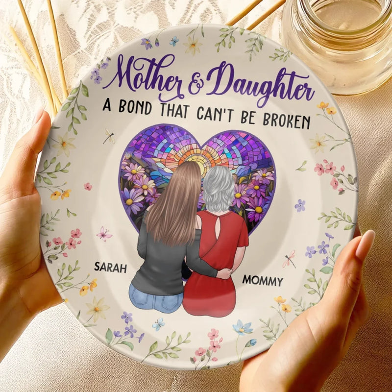 Custom Name Mother Daughter Gifts - Personalized Ceramic Plate