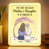 A Bond That Time Can’t Break - Family Personalized Custom LED Mirror Frame Lamp - Mother's Day, Gift For Mom, Daughter