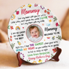 Custom Photo A Baby Fills The World With Love - Family Personalized Custom Ceramic Plate - Mother's Day, Baby Shower Gift, Gift For First Mom