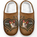 Custom Name Corgi Dog Lover Gifts - Personalized Fluffy Slipper