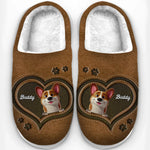 Custom Name Corgi Dog Lover Gifts - Personalized Fluffy Slipper