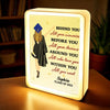 A New Chapter Begins - Family Personalized Custom LED Mirror Frame Lamp - Graduation Gift For Family Members, Siblings, Brothers, Sisters