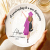 Your Journey Has Just Begun - Family Personalized Custom Ceramic Plate - Graduation Gift For Family Members, Siblings, Brothers, Sisters