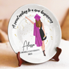 Your Journey Has Just Begun - Family Personalized Custom Ceramic Plate - Graduation Gift For Family Members, Siblings, Brothers, Sisters