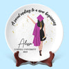 Your Journey Has Just Begun - Family Personalized Custom Ceramic Plate - Graduation Gift For Family Members, Siblings, Brothers, Sisters